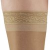 Ames Walker AW Style 48 Sheer Support 20-30 mmHg Firm Compression Open Toe Thigh High Stockings w/Top Band Beige Medium