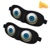 Eye Sleep Mask Funny Blindfold for Women Men Kid, Upgraded 3D Contoured 100% Blackout Sleeping Mask with Adjustable Strap, Soft Night Blindfold for Travel Naps Shift Works Games