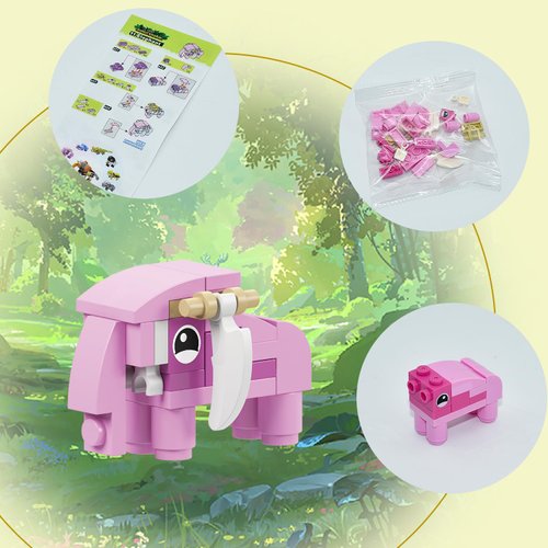 WINGIFT Party Favor for Kids, 12 in 1 Pre Filled Elephant Building Block Set-12 Pcs Mini Building Blocks Toys, STEM Building Blocks Toys,Classroom Prize Toys,Birthday Gifts,Goodie Bags,Carnival Prizes