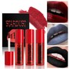 Loobexery 3 Colors Melting Lip Powder Lipstick Velvet Liquid Glitter Lip Gloss Halloween Makeup Kit for Women Long Lasting Highly Pigmented Multi-Purpose Lips Eyes & Cheeks Tint Goth Cosplay (B#)