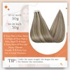 Full Shine Blonde Tape in Hair Extensions Human Hair Highlight Glue in Hair Extensions Color 8 Ash Brown Highlighted 60 Platinum Blonde Straight Hair 14 Inch Skin Weft Tape in Extensions 20 Pcs 50 Gram