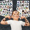 105 PCS Bike Temporary Tattoos Birthday Party Decorations Supplies Favors Black Bycicle Street Mountain Road Bike Sports Decor Stickers For Boys Girls Gift School Prizes Rewards