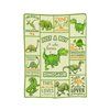 Dinosaur Blanket Cartoon Cute Dinosaurs Fleece Throw Blanket Toddler Fuzzy Plush Super Soft Cozy Warm Nursery Dinosaur Decor Stuffed Animal Blanket Gifts for Boys Girls Kids Adult Men Women 50"X40"