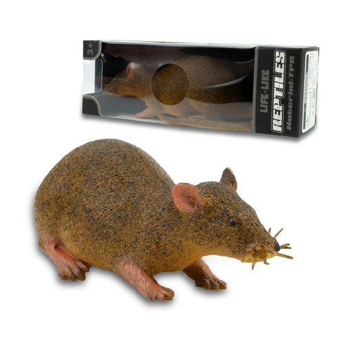 FUNSCENE Reptile Toy with Mouse, Soft Rubber Squishy Toy, TPR Super Stretch Animal Toys for Kids, Perfect for Gifts, Party Favors, and School Projects (Mouse)