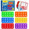 Aizweb Ten-Frame Math Manipulative for Elementary,Counting Number Math Games, Montessori Educational Toy for Kindergarten Classroom Kids 3 4 5 Year Old (Upgraded Version for 20 Task Cards)