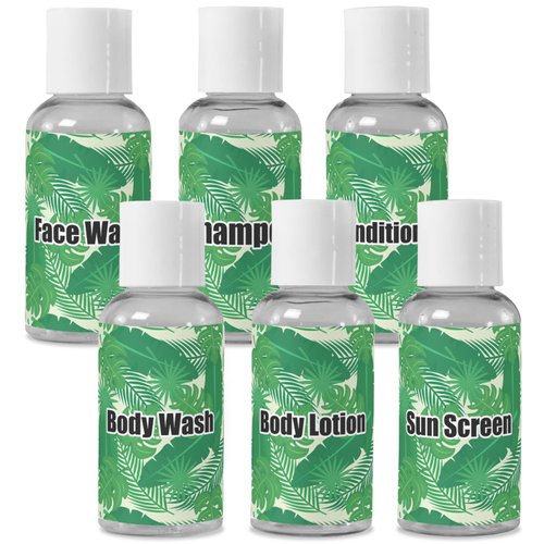 YouCustomizeIt Personalized Tropical Leaves #2 Travel Bottles