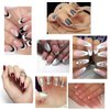 3000 Pieces French Manicure Nail Art Stickers 72 Sheets 30 Designs Self-Adhesive Nail Tips Guides for DIY Tools with Tweezers and Nail Pusher Rubber for Girls Women Manicure