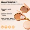 Oulac Matte Bronzer Powder Face Makeup with Mirror - Natural SunKissed Bronzer Look,Highly Pigmented Cream Bronzer, Long Lasting Glow, Easy to Blend, Vegan & Cruelty-Free BS04