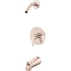 Pfister Pfirst Modern Tub and Shower Trim Without Shower Head (Designed to be used with a Pfister 0X8 Series Tub Valve - Sold Separately), Single Handle, Brushed Nickel Finish, R89070K