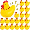 Rubber Chicken Toys for Kids, 20Pcs Cute Yellow Chicks Squeak for Boy Girl Baby Shower Birthday Party Favors Gifts Decoration