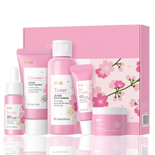 Cherry Blossom Skin Care Kit - Skincare for Girls 10-12 - Hydrating Travel Essentials - Travel Ki...