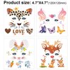 HOWAF 10 Sheets Kids Animal Face Tattoo for Birthday Party Favors, Water Transfer Butterfly Deer Bunny Leopard Squirrel Face Painting Temporary Tattoos for Boys Girls Festive Makeup Halloween Party