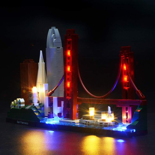 BRIKSMAX Led Lighting Kit for San Francisco Skyline Set-Compatible with Lego 21043 Building Blocks Model- Not Include The Lego Set