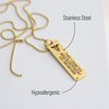 Medical Alert Necklace personalized for men & women, Custom Stainless Steel Engraved ID emergency awareness prescription unisex jewelry for diabetes, allergy, epilepsy & conditions (Vertical Bar)
