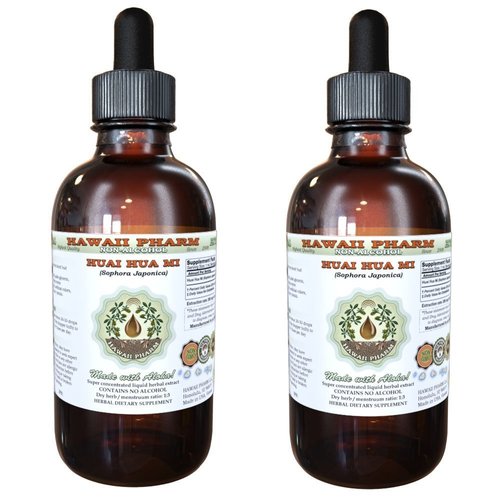Hawaii Pharm Hu Zhang Alcohol-Free Liquid Extract, Hu Zhang (Polygonum Cuspidatum) Dried Root Glycerite Natural Herbal Supplement 2x4 oz