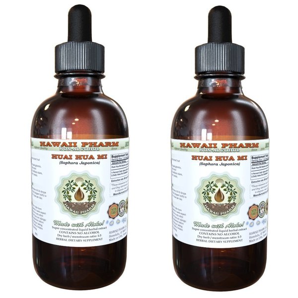 Hawaii Pharm Hu Zhang Alcohol-Free Liquid Extract, Hu Zhang (Polygonum Cuspidatum) Dried Root Glycerite Natural Herbal Supplement 2x4 oz