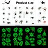 HOWAF 70+pcs Halloween Glow Spiders face Temporary Tattoos, Glow in the Dark Face Mask Spider Cobweb Tattoos for Happy Halloween Makeup Cosplay Party Favors, Trick or Treat Tattoos Sticker