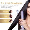 Hair Straightener, Hair Straightener and Curler 2 in 1, Mini Bangs Hair Straightener Beauty Flat Iron Heating Curler Ceramic Tourmaline Ionic Flat Iron Hair Straightener ()