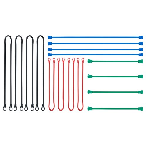 Tipu 16-Pack Reusable Rubber Twist Ties, 6"(4-Pack)/12"(4-Pack)/18"(4-Pack)/24"(4-Pack), All Purpose Bendable Tie for Indoor and Outdoor, Assorted Colors and Sizes