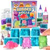 MixMax Make Your Own Squishies Toys, 6 Packs Rubber Dolls Making Kit for Kids Glow Jumbo Glitter Silicone Squishy Craft Kit for Girls 6-12 Nice Boy Party Activities