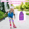 Knee Pads for Kids Adjustable Protective Gear Set with Mesh Bag Knee Pads and Elbow Pads Wrist Guard for Girls Kids Roller Skates Cycling Skateboard Scooter, 3-8 Years, Mermaid