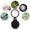 KINGMAS Mini 60x Microscope Magnifying with LED Light Pocket Jewelry Magnifier Jeweler Loupe with 10X Folding Pocket Magnifier