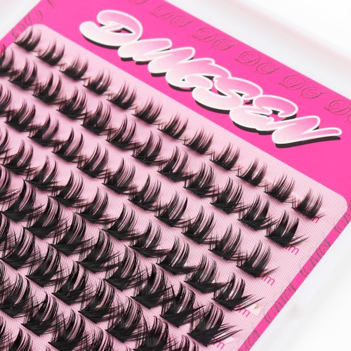 DIY Eyelash Extension Kit Individual Lashes Cluster D Curl Mix Lash Clusters with Bond and Seal and tweezers kit Lash Extensions (Y30)