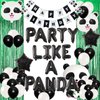 Panda Party Decorations Black Party Like A Panda Balloons for Panda Bear Party Supplies Like a Panda/Jungle Safari Animals Themed Happy Birthday Baby Shower Party Supplies Decorations