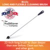 FryOilSaver Co, B113C, Long Drain Cleaning Brush, Length 22", Super Flexible Cleaning Tool, Drain Clog Remover Brush