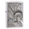Zippo Patriotic Eagle Brushed Chrome Emblem Pocket Lighter