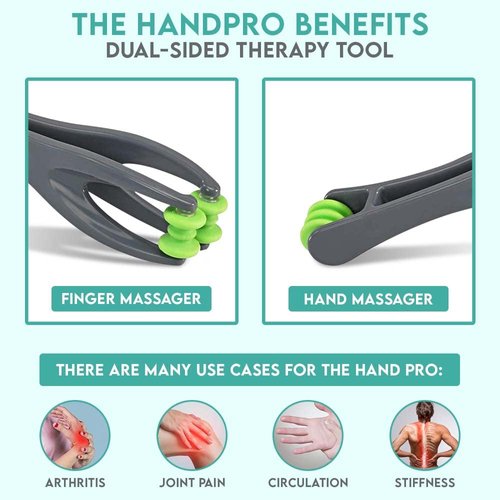 COZLOW HandPro Finger Massager for Deep Tissue Comfort, Dual-Sided Therapy Tool for Arthritis, Carpal Tunnel, Stress & Pain Relief, Massage Roller for Hands, Palm & Wrist