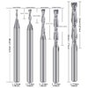 HOZLY CNC Router Bits Set 1/8" Shank CNC Bit End Mill Flat Nose Carbide Endmill Two Flute Spiral Upcut Milling Cutter Tool Set (CED :1mm 1.5mm 2.0mm 2.5mm 3.175mm) for Wood PVC MDF Hardwood