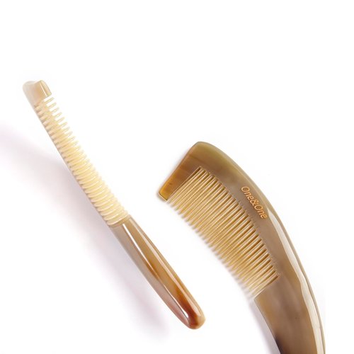 One&One Natural Horn Combs for women, Fine Tooth Bone Comb,Horn Hair Comb For Men Women Mom Dad Wife Daughter,Mother Day's, Birthday