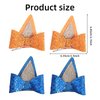 Bluey Hair Clips,4 Pcs Bluey Hair Bows,Dog Ears Hair Barrettes,Dog Birthday Party Supplies,Glitter Hair Pin with Bow,Christmas Birthday Costume Cosplay Party Bluey Hair Accessories (Blue,Orange)