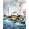 City Fishing Boat Building Kit with 3 Fisherman Minifigures, Ship Building Sets with Fishing Rods & Buckets, Christmas Birthday Gifts Toys for Kids Aged 6-12, Compatible with Lego Boat, 610 PCS