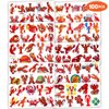 Crawfish Temporary Tattoos Lobster Party Decorations Favors Supplies Seafood Themed Cute Stickers 10 Sheets 100 PCS Gifts for Baby Girls Boys Class School Carnival