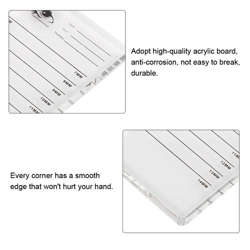 False Eyelashes Grafting Storage Board, Fake Eyelash Measuring Tool for Eye Lashes Extension Graf...