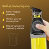 Belwares Oil Dispenser for Kitchen - Olive Oil Dispenser Bottle for Kitchen - Oil and Vinegar Dispenser Set - Cooking Essentials - 17 oz and 8.5 oz Glass Bottles with Precision Pouring Measurements