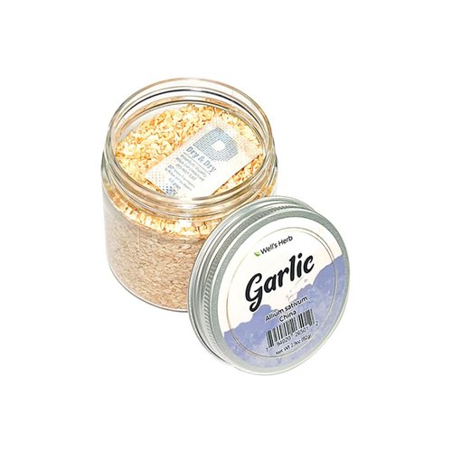 Well's Herb Dried Garlic | 2.9 oz. | 100% Natural | Perfect for Herbal-Infused Hair Oil | for Hair & Skin Oil DIY | Garlic Herb