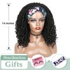 Hanne Fashion Headband Wigs Short Dreadlock Wig Goddess Hand Braided Twist Synthetic Wigs for Black Women Daily Cosplay Braided Curly Wigs 1B