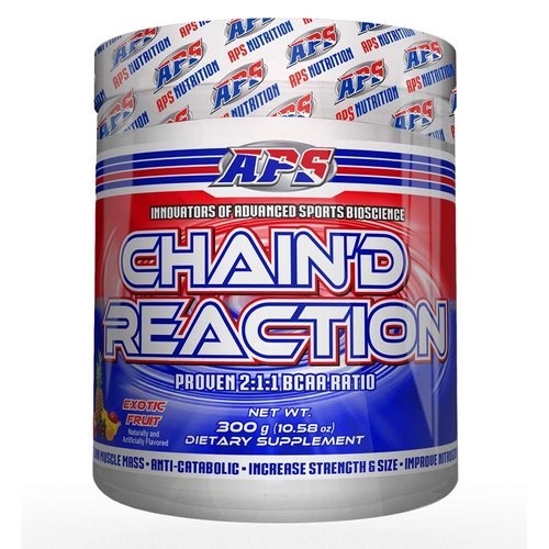 Chain'd Reaction - The Ultimate BCAA Amino Acid Recovery Aid for Muscle Growth, Exotic Fruit, 300 Gram