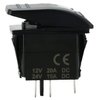 Amarine Made 12v 20 Amp Waterproof LED On/Off Boat Marine SPST 3P Rocker Switch with Light (Green)