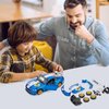 TGRCM-CZ 1/42 Ford Mustangs Car Model, Take Apart Assembled Car, DIY Car Model kit Educational Building Toys, Children's Gifts, Can Open Door Birthday Gift for Children Blue