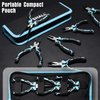 SHALL Mini Pliers Set, 6-Piece Small Pliers Tool Set Includes Needle Nose, Long Nose, Bent Nose, Diagonal, End Cutting and Linesman for Making Crafts, Electronic Repairing & Jewelry with Pouch