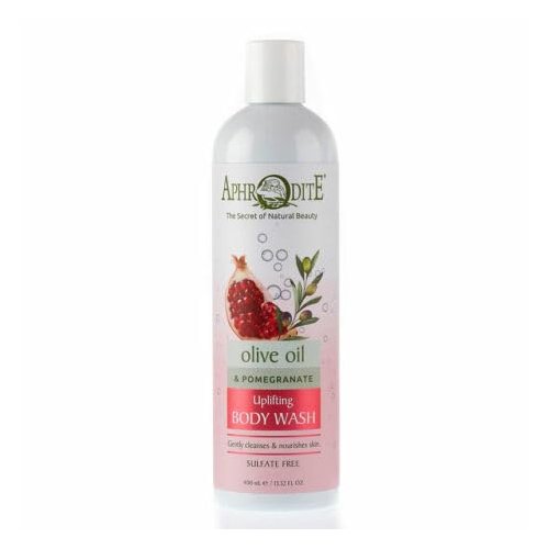 SEASATIONALS Aphrodite Uplifting Body Wash with Olive Oil and Pomegranate, 13.52 fl oz, Sulfate Free