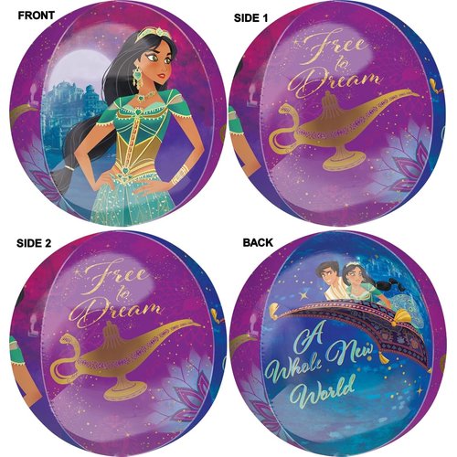 Aladdin Birthday Party Supplies Princess Jasmine Orbz Balloon Bouquet Decorations
