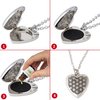 mEssentials Heart Aromatherapy Essential Oil & Diffuser Necklace Gift Set Stainless Steel Gift Set