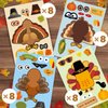 Make-A-Turkey Stickers Thanksgiving Crafts for Kids - Make A Face Sticker, Make Your Own Turkey DIY Stickers Autumn Fall Harves Party Favors Games Supplies Thanksgiving Decorations Gift