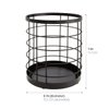 iDesign Wire Utensil Holder for Kitchen Counter, The Austin Collection - 6" x 6" x 7", Matte Black