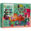 Elena Essex 1000 Piece Puzzle for Adults - Tiger Lounge/Puzzles for Adults 1000 Pieces/Plants Succulents Cat Puzzle/Puzzle 1000 Pieces/Puzzle Size 28 x 20 inches